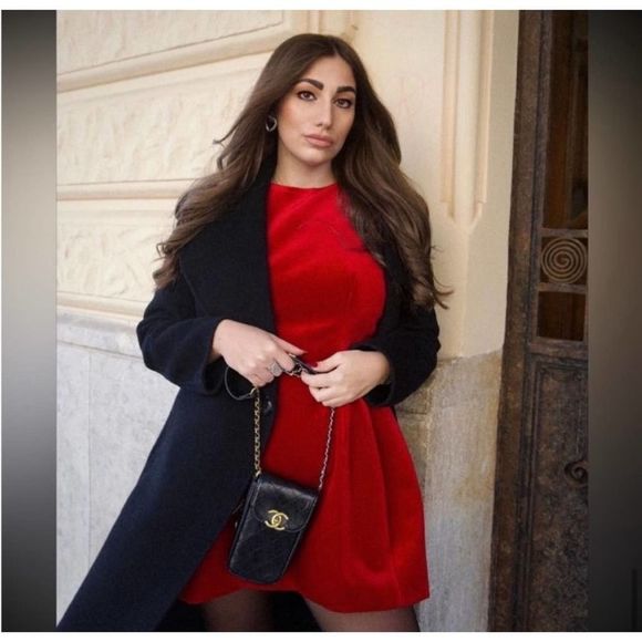 Zara red velvet voluminous mini sleeveless dress - Picture 9 of 11